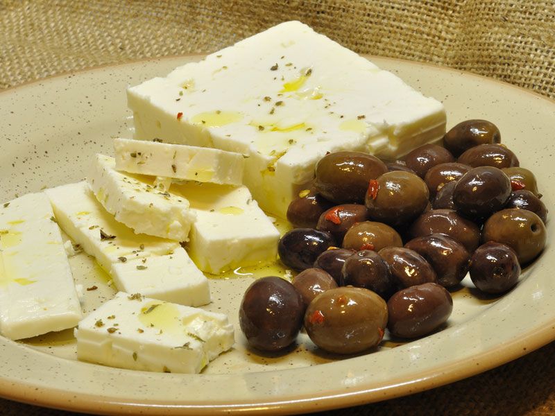 Feta e olive greche